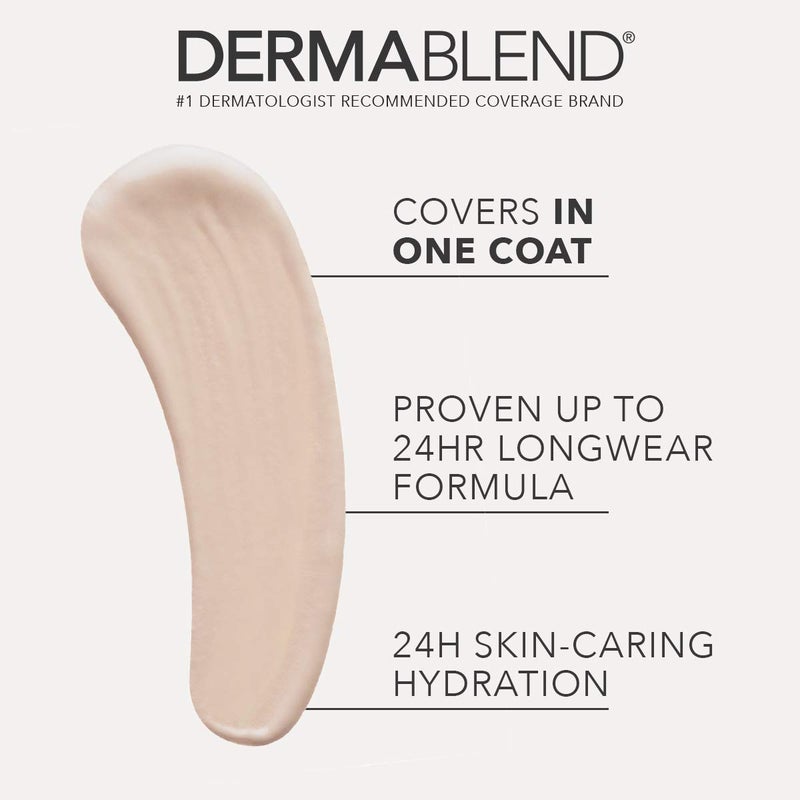 Dermablend كونسيلر ديرمابلند كوفر كير، كونسيلر تغطية كاملة ومصحح لدوائر تحت العين، حب الشباب والبقع، ترطيب لمدة 24 ساعة، لمسة نهائية غير لامعة، تطبيق XL - Image 2